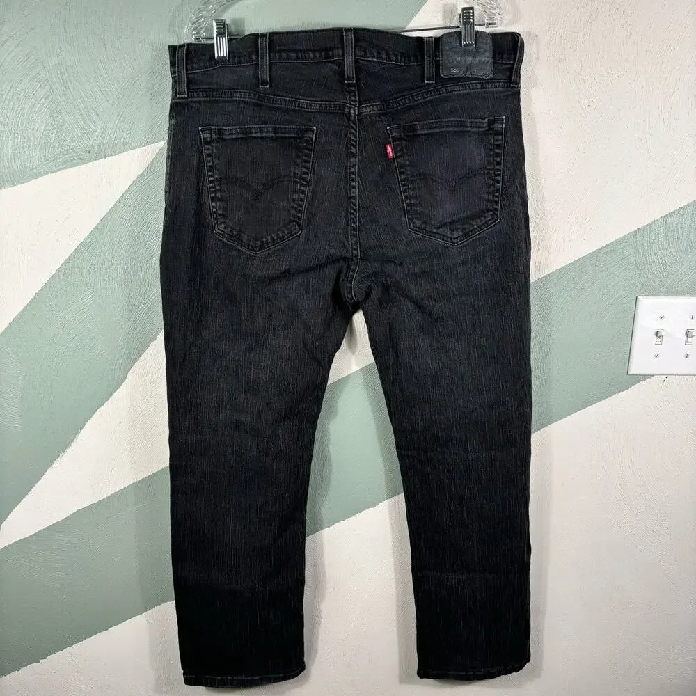 Levi's‎ 559 Denim Jeans Men's Size 40x30 Dark Wash Relaxed Straight Black Casual